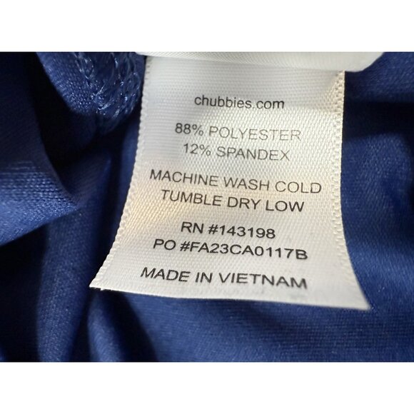 Chubbies Mens Sun Hoodie Size Medium Navy Graphic Pullover UPF Lightweight - Picture 10 of 12